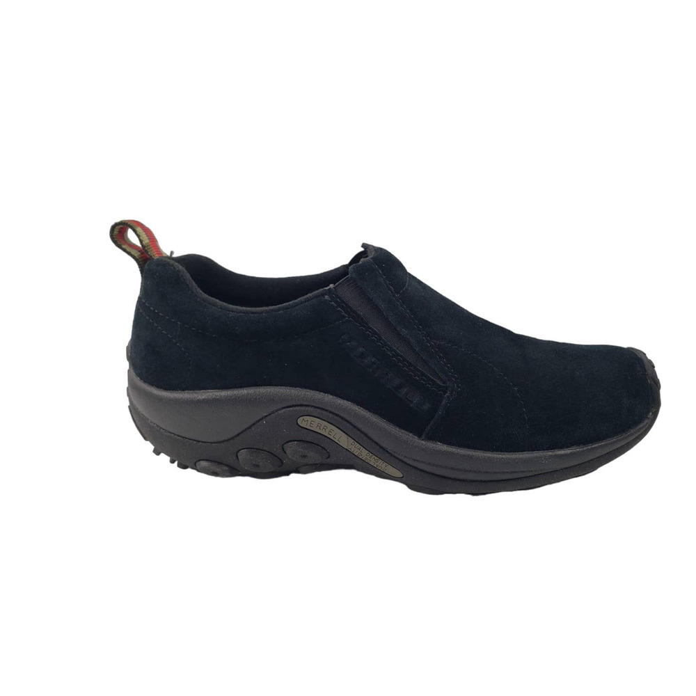 Merrell Womens Jungle J60826 Moc Shoes Comfort Slip On Suede Black Shoes Sz 7.5